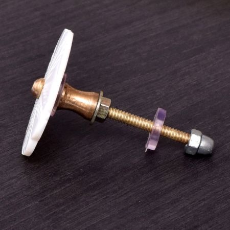 Beautiful White Flower Knob Made of Mother of Pearl